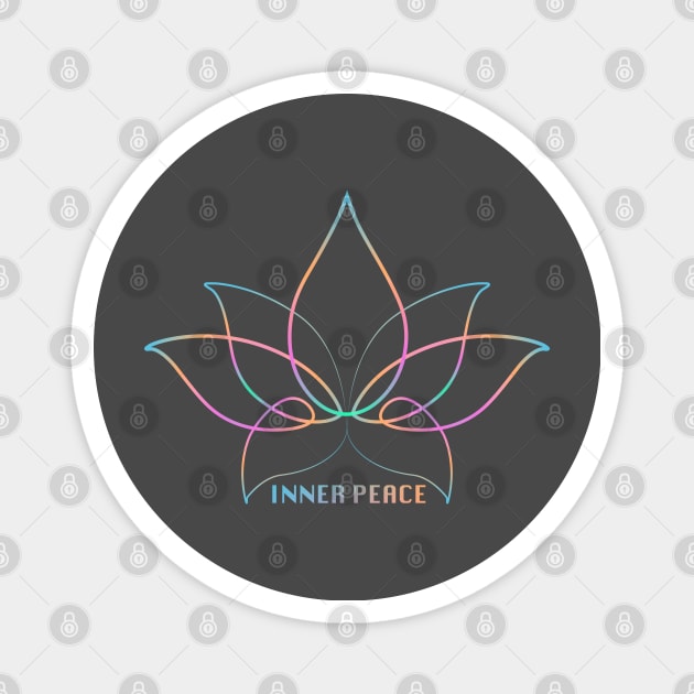 inner peace lotus Magnet by RADIOACTIVE CHERRY CLOUD